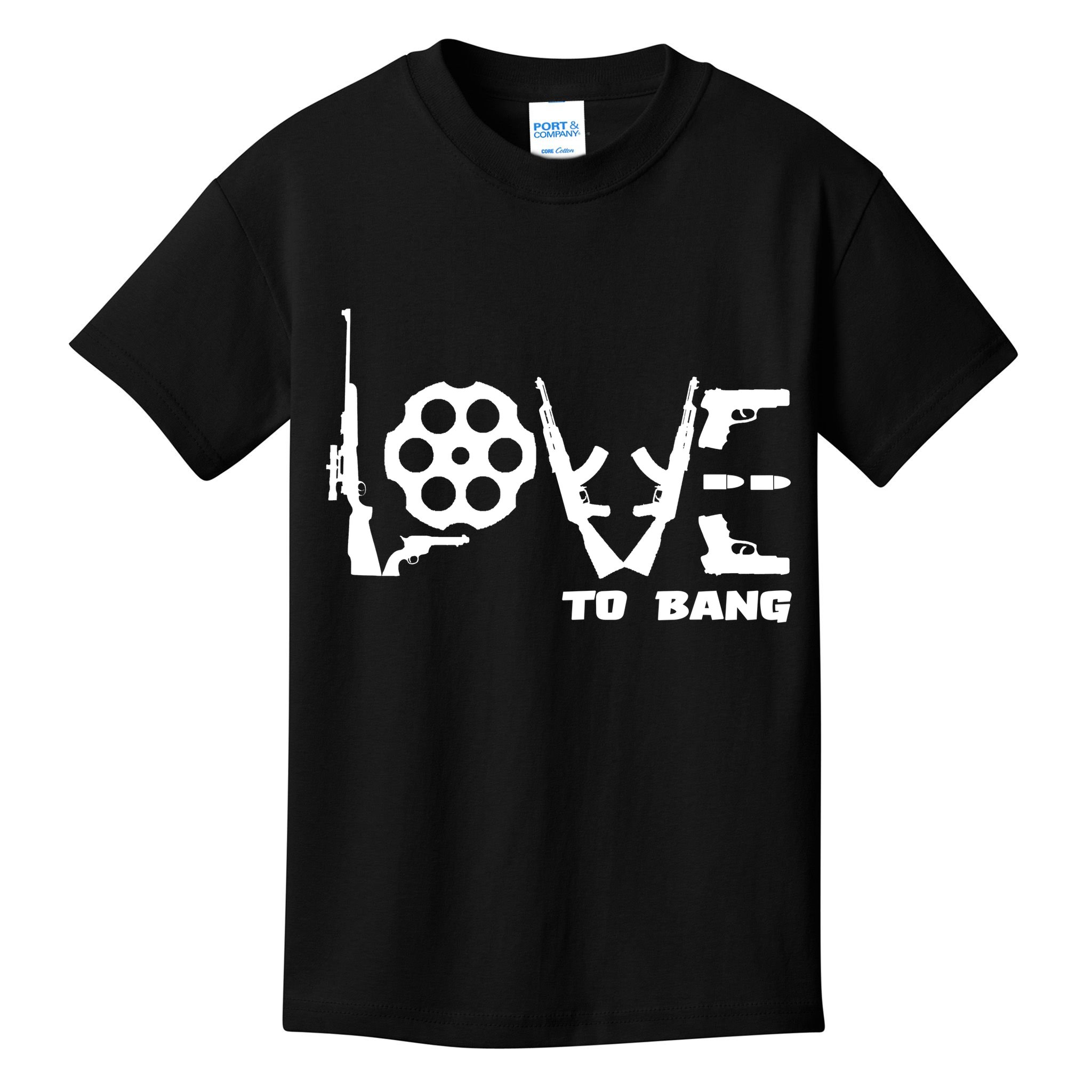 Love To Bang Funny Gun Bullets Kids T-Shirt