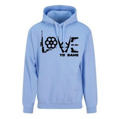 Love To Bang Funny Gun Bullets Unisex Surf Hoodie