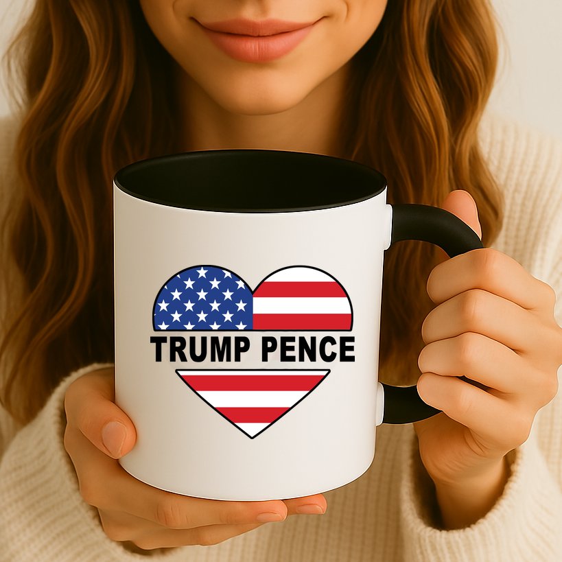Love Trump Pence USA Heart Mug