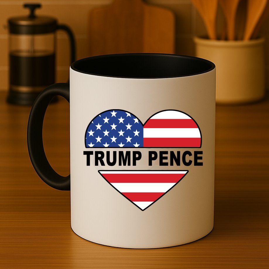 Love Trump Pence USA Heart Mug