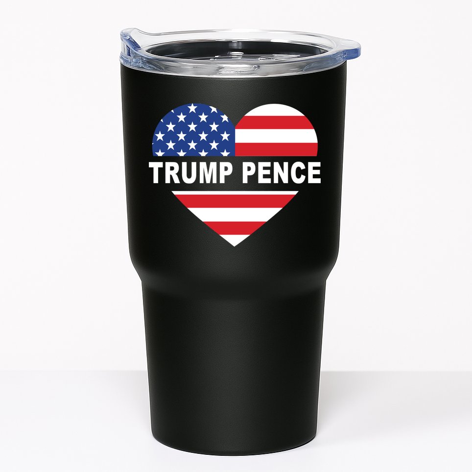 Love Trump Pence USA Heart Tumbler