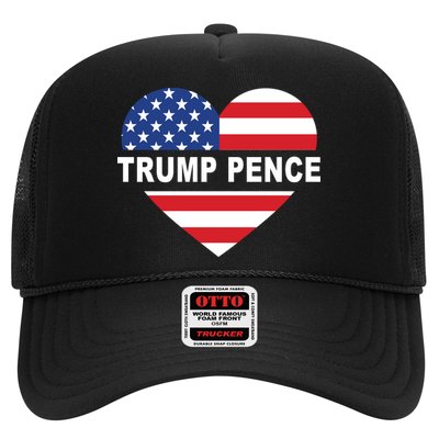 Love Trump Pence USA Heart Trucker Hat