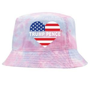 Love Trump Pence USA Heart Tie-Dyed Bucket Hat