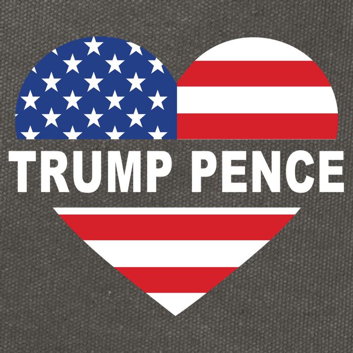 Love Trump Pence USA Heart Cotton Canvas Backpack