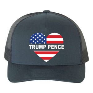 Love Trump Pence USA Heart Yupoong Adult 5-Panel Trucker Hat