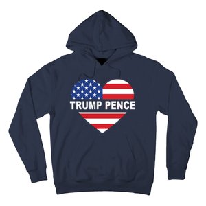 Love Trump Pence USA Heart Hoodie