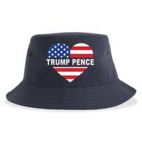 Love Trump Pence USA Heart Sustainable Bucket Hat