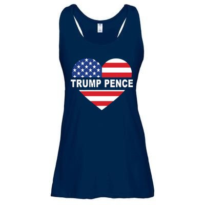 Love Trump Pence USA Heart Ladies Essential Flowy Tank