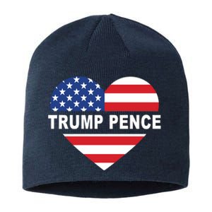 Love Trump Pence USA Heart Sustainable Beanie