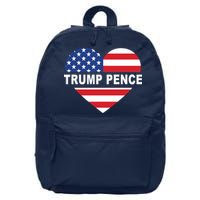 Love Trump Pence USA Heart 16 in Basic Backpack