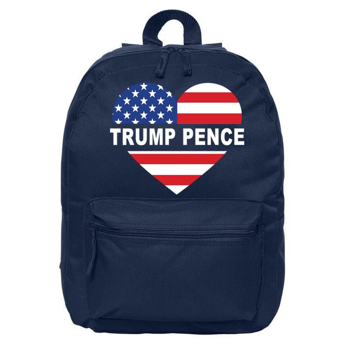 Love Trump Pence USA Heart 16 in Basic Backpack