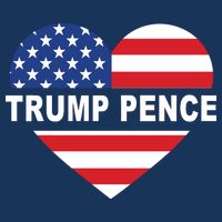 Love Trump Pence USA Heart 16 in Basic Backpack