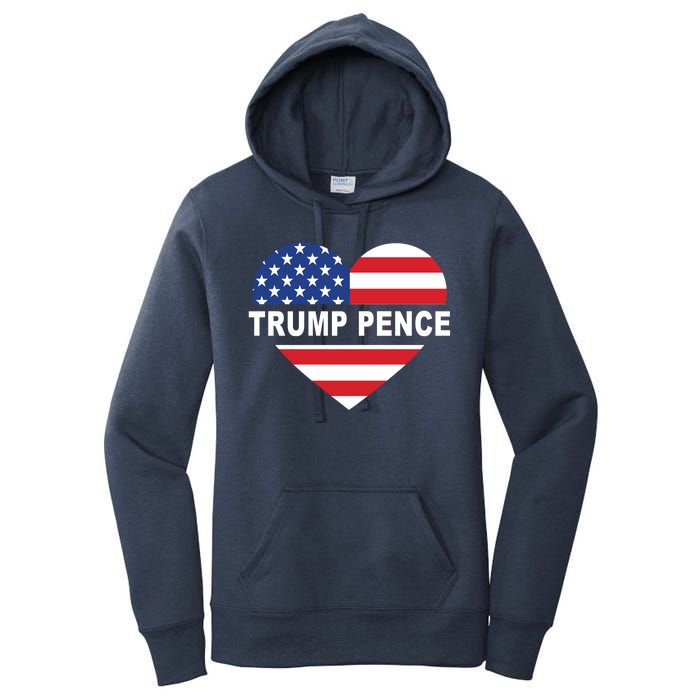 Love Trump Pence USA Heart Women's Pullover Hoodie