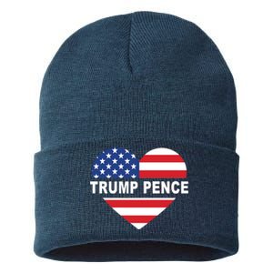 Love Trump Pence USA Heart Sustainable Knit Beanie