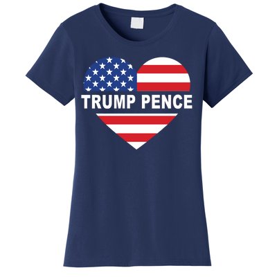 Love Trump Pence USA Heart Women's T-Shirt