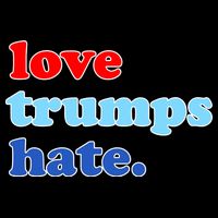 Love Trumps Hate. Anti-Trump Not My President 16 in Basic Backpack