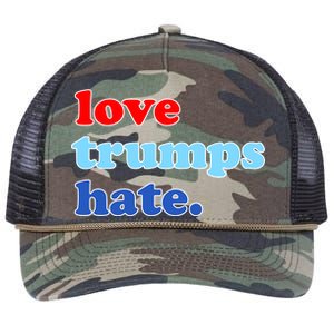 Love Trumps Hate. Anti-Trump Not My President Retro Rope Trucker Hat Cap