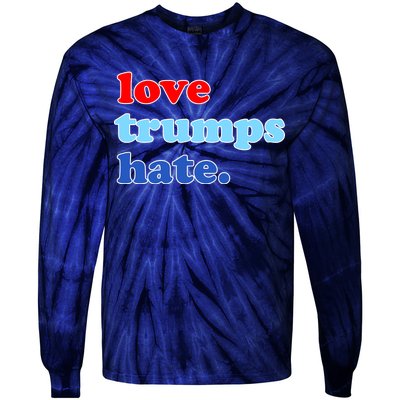 Love Trumps Hate. Anti-Trump Not My President Tie-Dye Long Sleeve Shirt