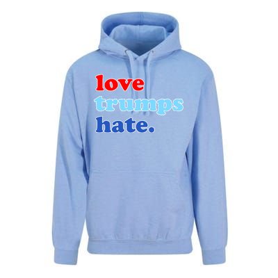 Love Trumps Hate. Anti-Trump Not My President Unisex Surf Hoodie