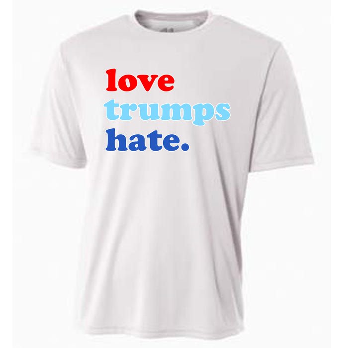 Love Trumps Hate. Anti-Trump Not My President Cooling Performance Crew T-Shirt