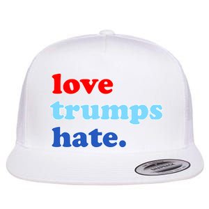 Love Trumps Hate. Anti-Trump Not My President Flat Bill Trucker Hat