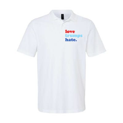 Love Trumps Hate. Anti-Trump Not My President Softstyle Adult Sport Polo