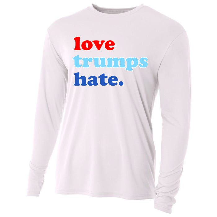 Love Trumps Hate. Anti-Trump Not My President Cooling Performance Long Sleeve Crew