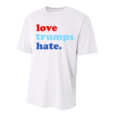 Love Trumps Hate. Anti-Trump Not My President Performance Sprint T-Shirt