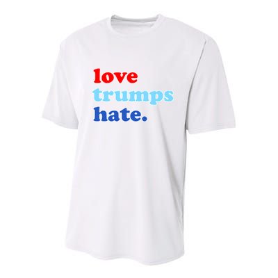 Love Trumps Hate. Anti-Trump Not My President Youth Performance Sprint T-Shirt