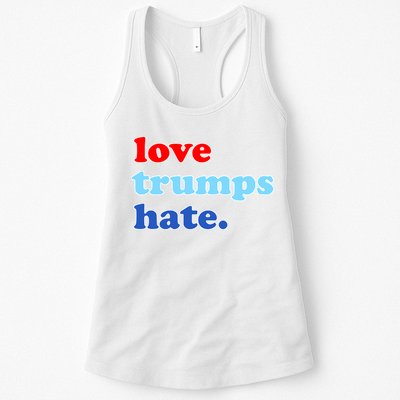 Love Trumps Hate. Anti-Trump Not My President Womens Tank Top