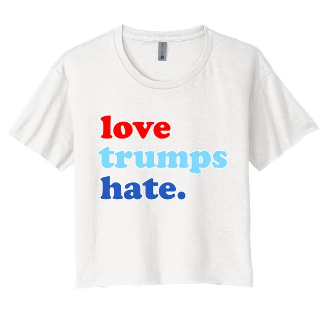 Love Trumps Hate. Anti-Trump Not My President Crop Top