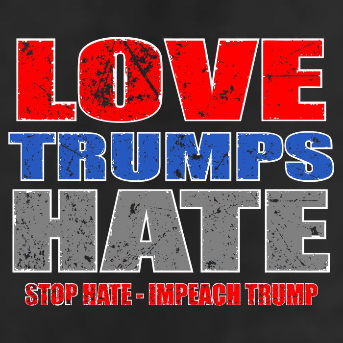 Love Trumps Hate Anti Trump Impeach Not My President 7 Panel Mesh Trucker Snapback Hat