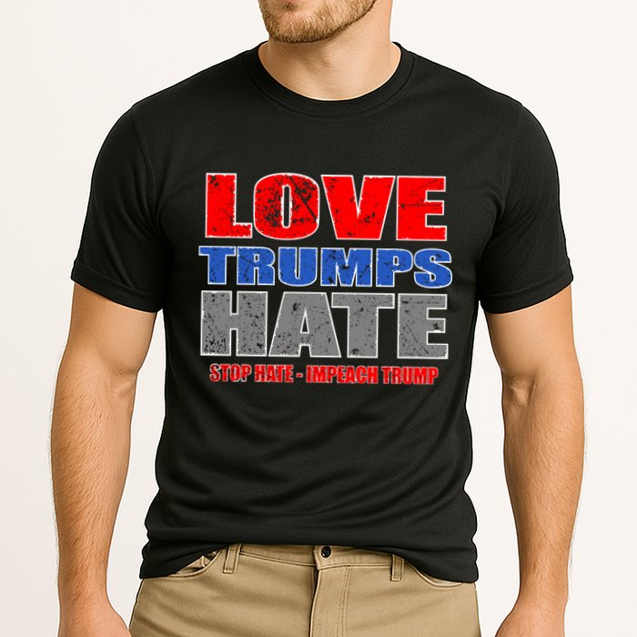 Love Trumps Hate Anti Trump Impeach Not My President Cooling Performance Crew T-Shirt