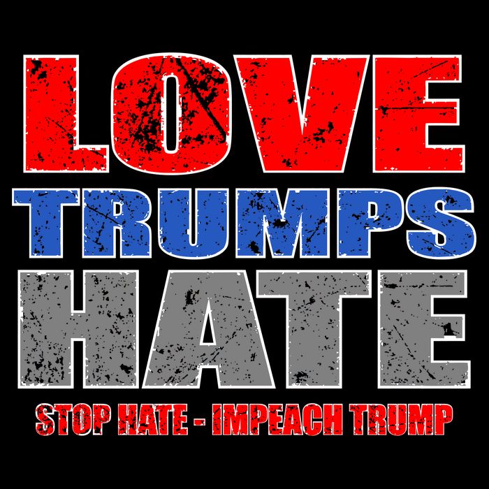 Love Trumps Hate Anti Trump Impeach Not My President Cooling Performance Crew T-Shirt