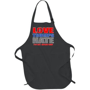 Love Trumps Hate Anti Trump Impeach Not My President Full-Length Apron With Pockets