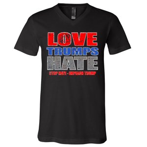 Love Trumps Hate Anti Trump Impeach Not My President V-Neck T-Shirt