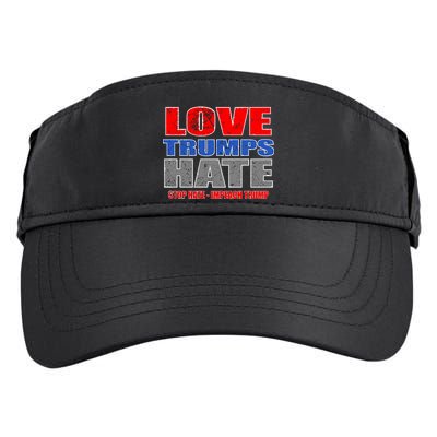 Love Trumps Hate Anti Trump Impeach Not My President Adult Drive Performance Visor