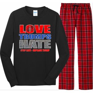 Love Trumps Hate Anti Trump Impeach Not My President Long Sleeve Pajama Set