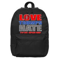 Love Trumps Hate Anti Trump Impeach Not My President 16 in Basic Backpack