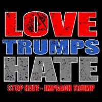 Love Trumps Hate Anti Trump Impeach Not My President 16 in Basic Backpack