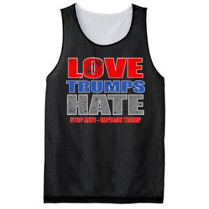 Love Trumps Hate Anti Trump Impeach Not My President Mesh Reversible Basketball Jersey Tank