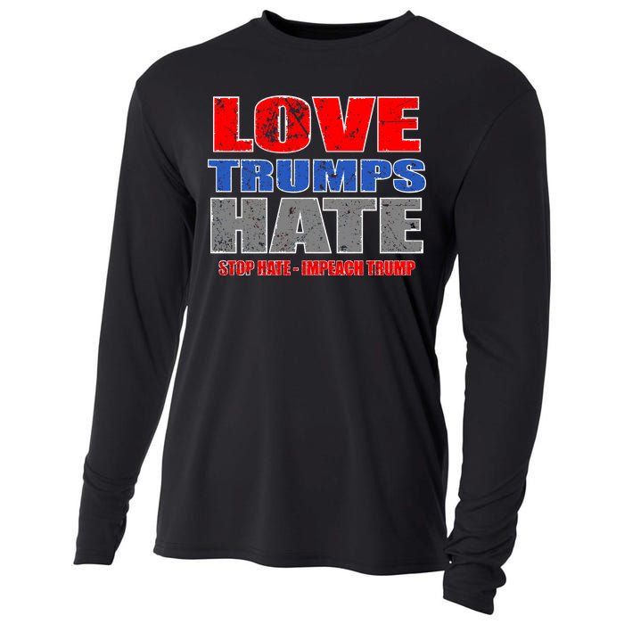 Love Trumps Hate Anti Trump Impeach Not My President Cooling Performance Long Sleeve Crew