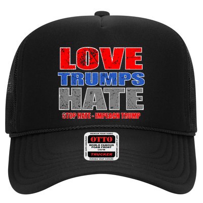 Love Trumps Hate Anti Trump Impeach Not My President Trucker Hat