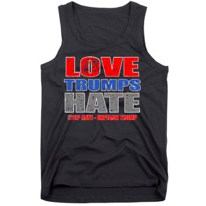 Love Trumps Hate Anti Trump Impeach Not My President Tank Top