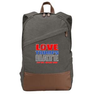 Love Trumps Hate Anti Trump Impeach Not My President Cotton Canvas Backpack