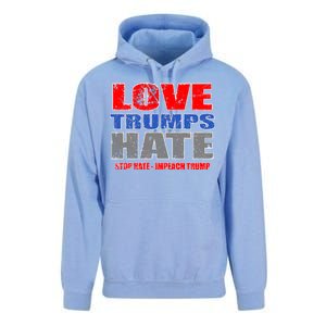 Love Trumps Hate Anti Trump Impeach Not My President Unisex Surf Hoodie