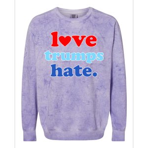 Love Trumps Hate Heart Anti Trump Not My President Colorblast Crewneck Sweatshirt