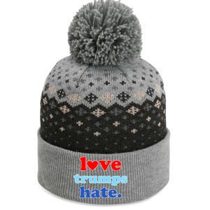 Love Trumps Hate Heart Anti Trump Not My President The Baniff Cuffed Pom Beanie