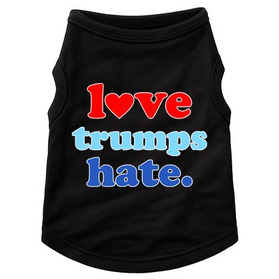 Love Trumps Hate Heart Anti Trump Not My President Doggie Tank