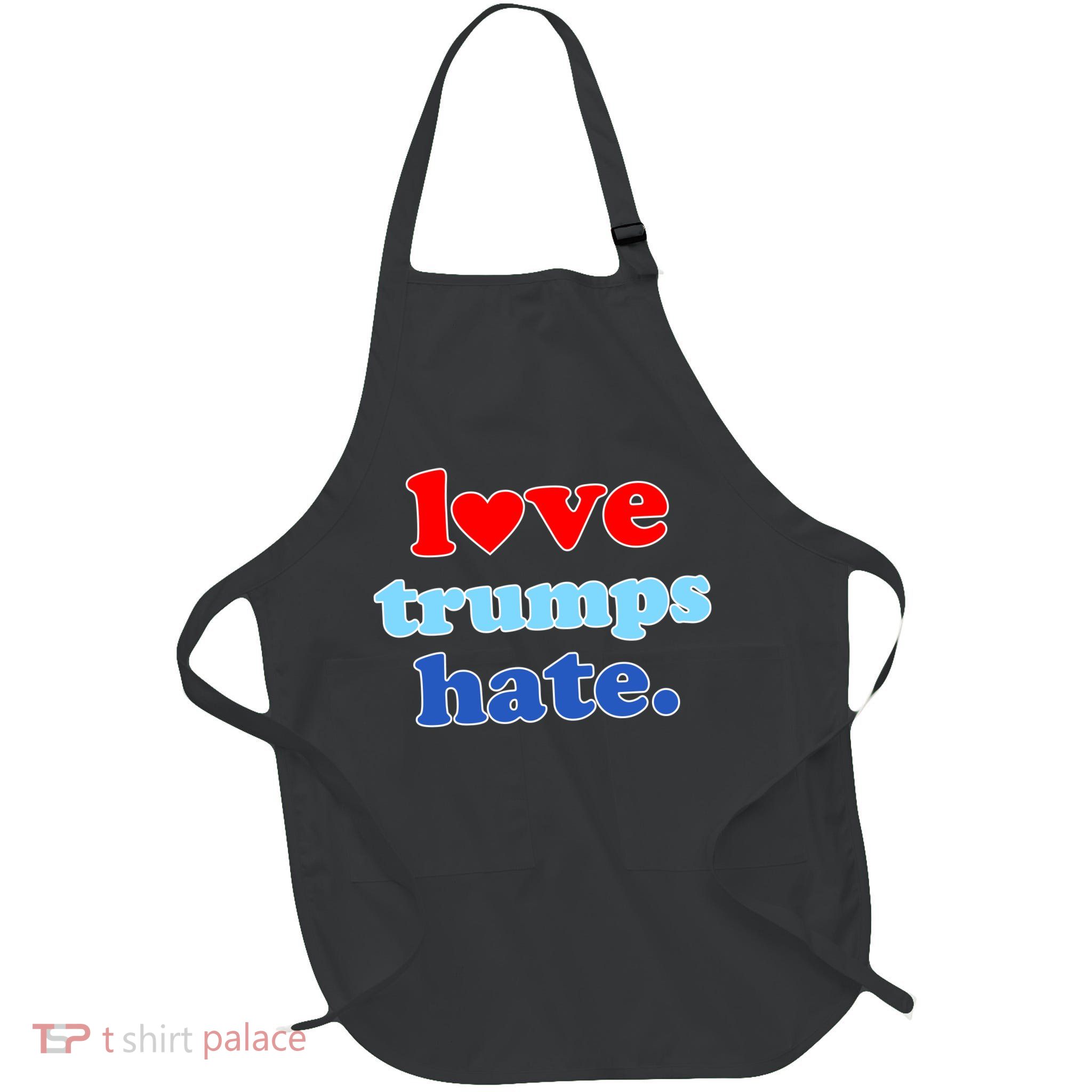 Love Trumps Hate Heart Anti Trump Not My President Apron